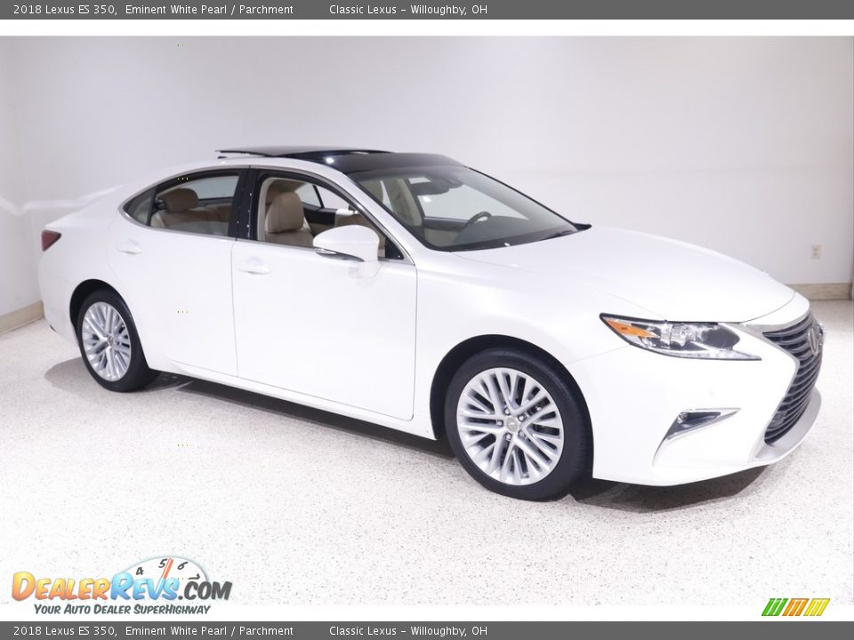 2018 Lexus ES 350 Eminent White Pearl / Parchment Photo #1