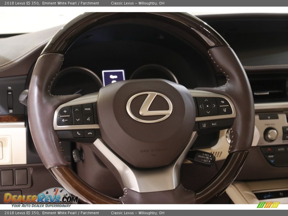 2018 Lexus ES 350 Eminent White Pearl / Parchment Photo #7