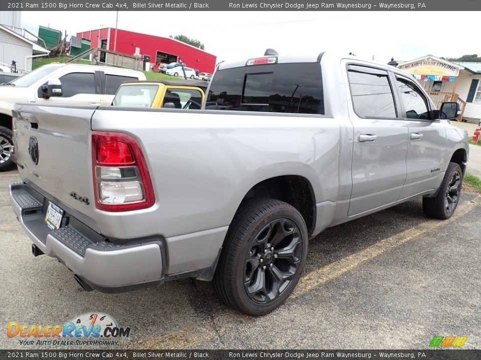 2021 Ram 1500 Big Horn Crew Cab 4x4 Billet Silver Metallic / Black Photo #3