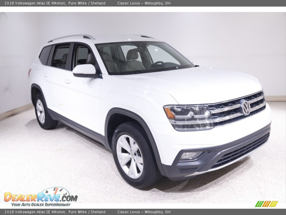 2018 Volkswagen Atlas SE 4Motion Pure White / Shetland Photo #1