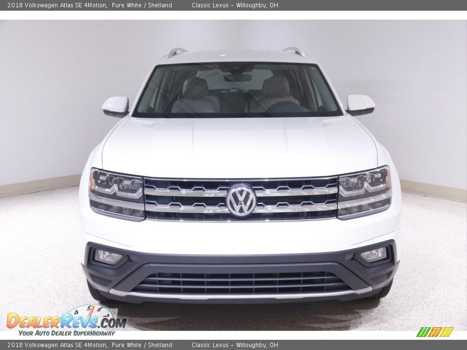 2018 Volkswagen Atlas SE 4Motion Pure White / Shetland Photo #2