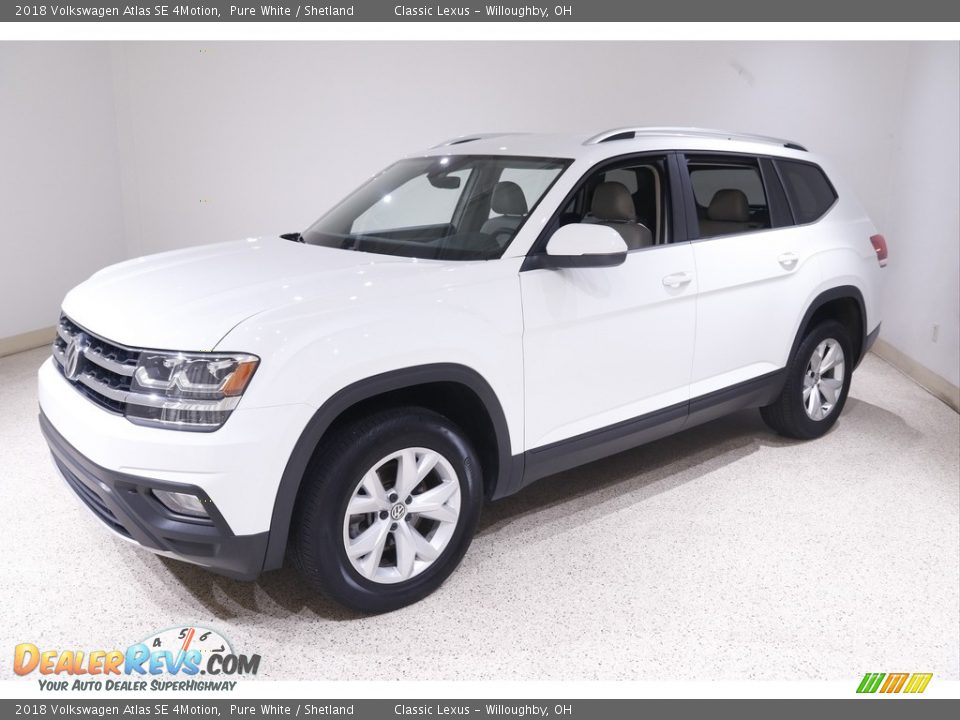 2018 Volkswagen Atlas SE 4Motion Pure White / Shetland Photo #3