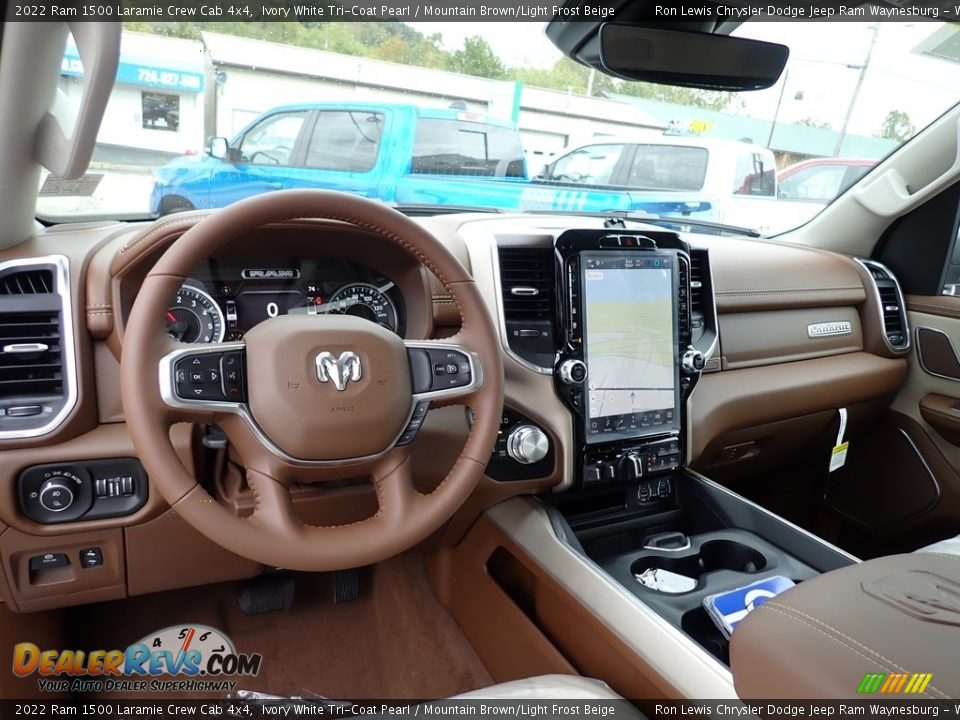 Mountain Brown/Light Frost Beige Interior - 2022 Ram 1500 Laramie Crew Cab 4x4 Photo #13