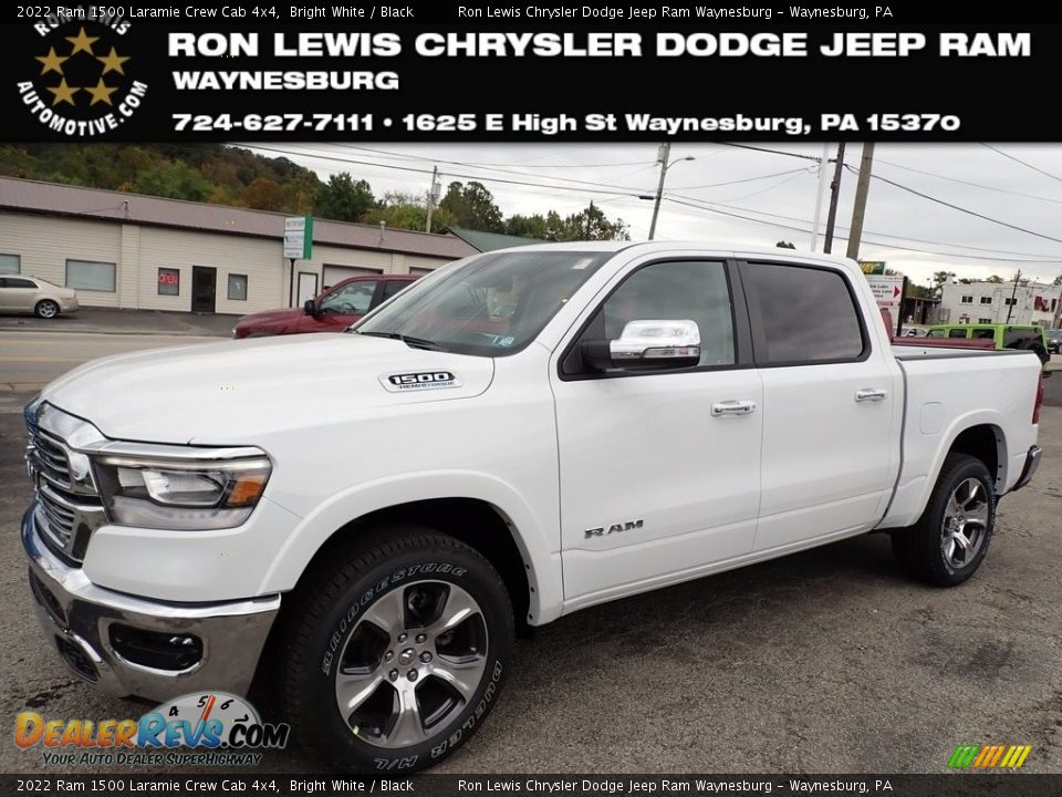 2022 Ram 1500 Laramie Crew Cab 4x4 Bright White / Black Photo #1