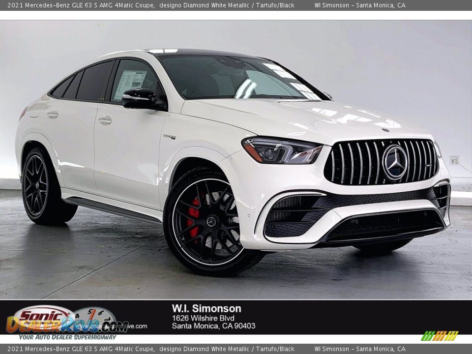 2021 Mercedes-Benz GLE 63 S AMG 4Matic Coupe designo Diamond White Metallic / Tartufo/Black Photo #1