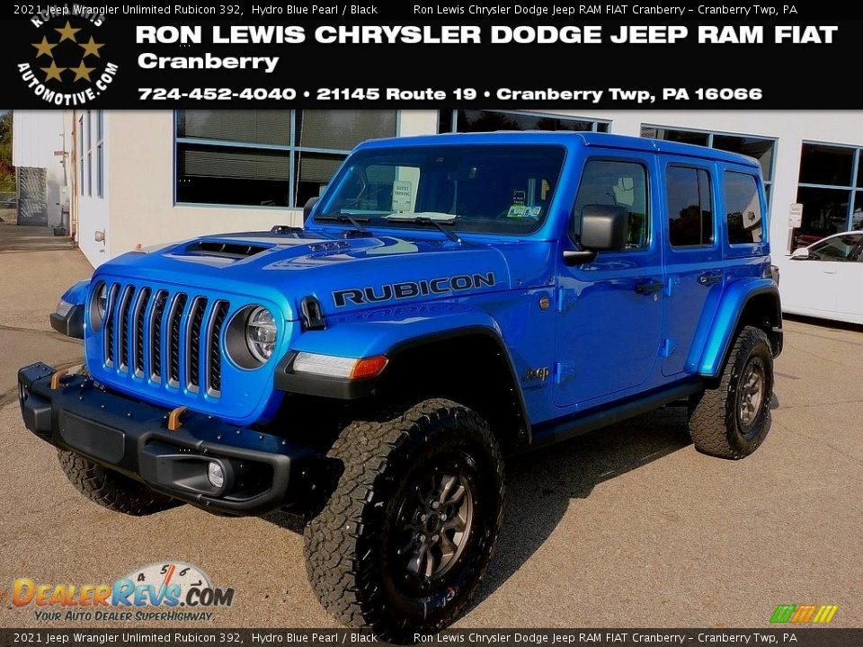 2021 Jeep Wrangler Unlimited Rubicon 392 Hydro Blue Pearl / Black Photo #1