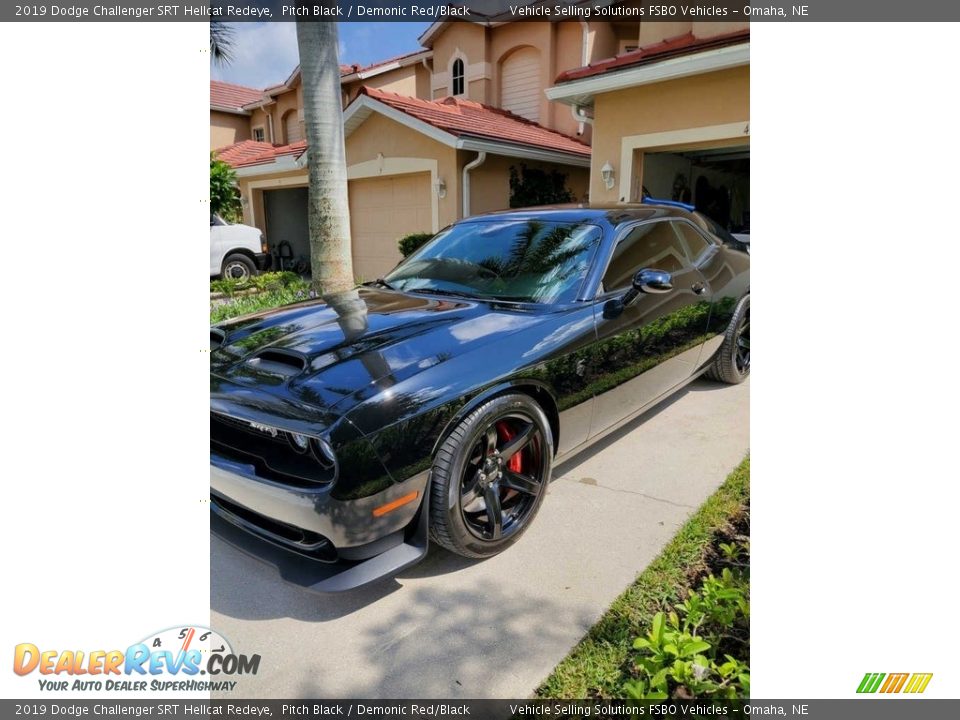 2019 Dodge Challenger SRT Hellcat Redeye Pitch Black / Demonic Red/Black Photo #1