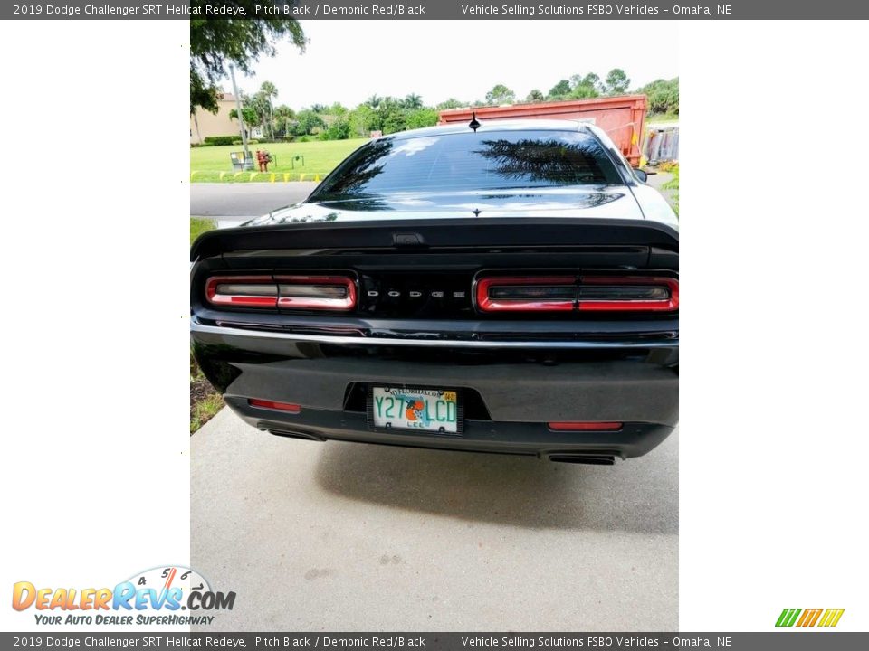 2019 Dodge Challenger SRT Hellcat Redeye Pitch Black / Demonic Red/Black Photo #12