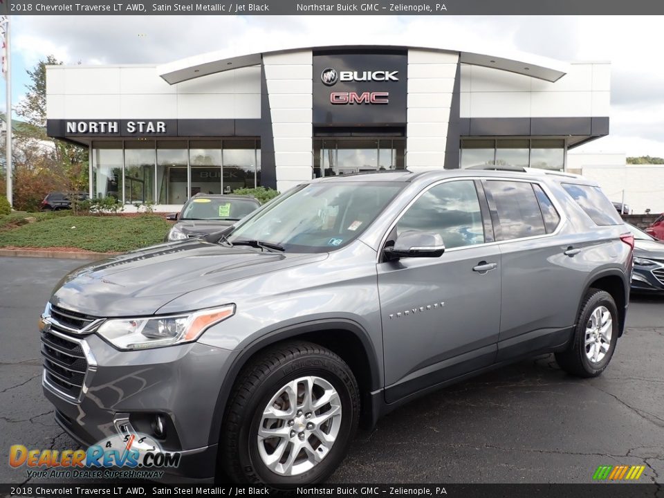 2018 Chevrolet Traverse LT AWD Satin Steel Metallic / Jet Black Photo #1