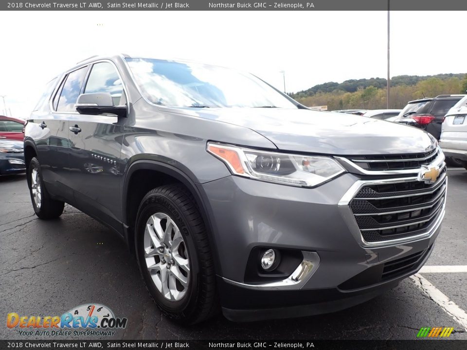 2018 Chevrolet Traverse LT AWD Satin Steel Metallic / Jet Black Photo #4