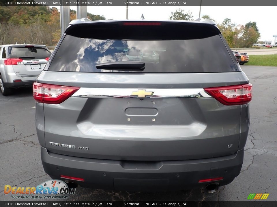 2018 Chevrolet Traverse LT AWD Satin Steel Metallic / Jet Black Photo #10