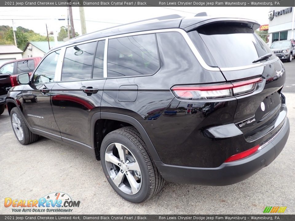 2021 Jeep Grand Cherokee L Limited 4x4 Diamond Black Crystal Pearl / Black Photo #3