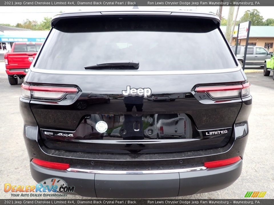 2021 Jeep Grand Cherokee L Limited 4x4 Diamond Black Crystal Pearl / Black Photo #4