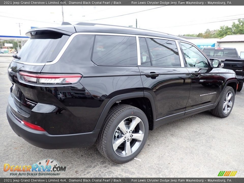 2021 Jeep Grand Cherokee L Limited 4x4 Diamond Black Crystal Pearl / Black Photo #6