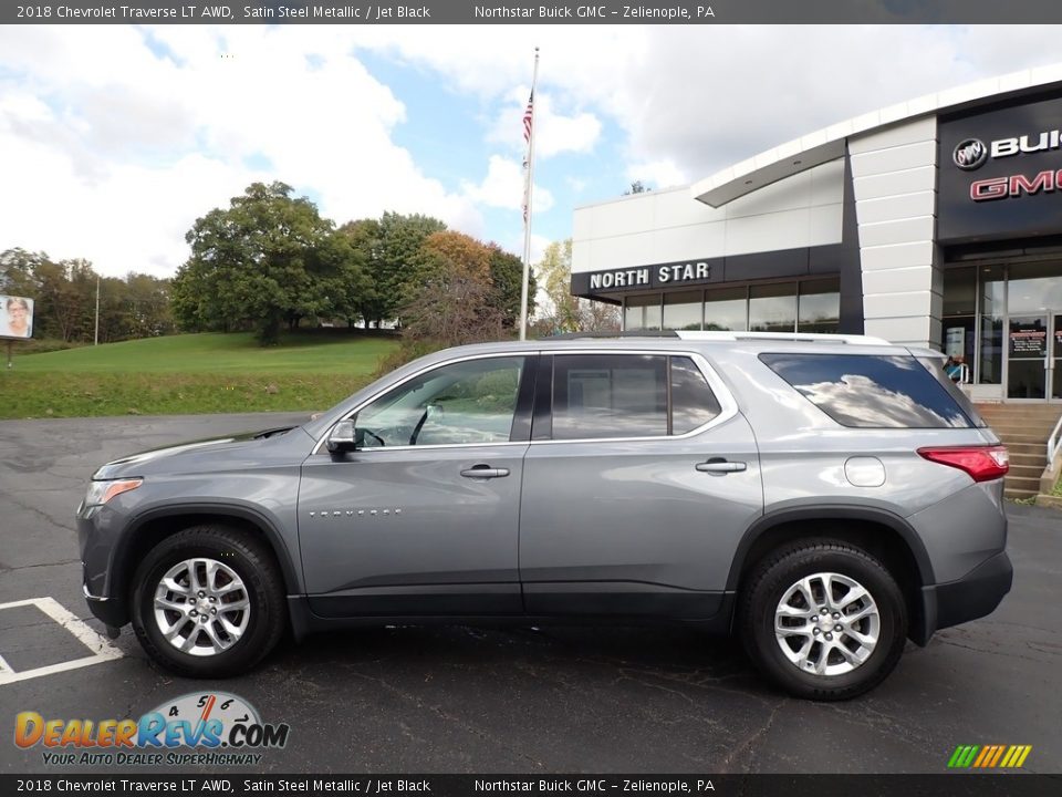 2018 Chevrolet Traverse LT AWD Satin Steel Metallic / Jet Black Photo #14