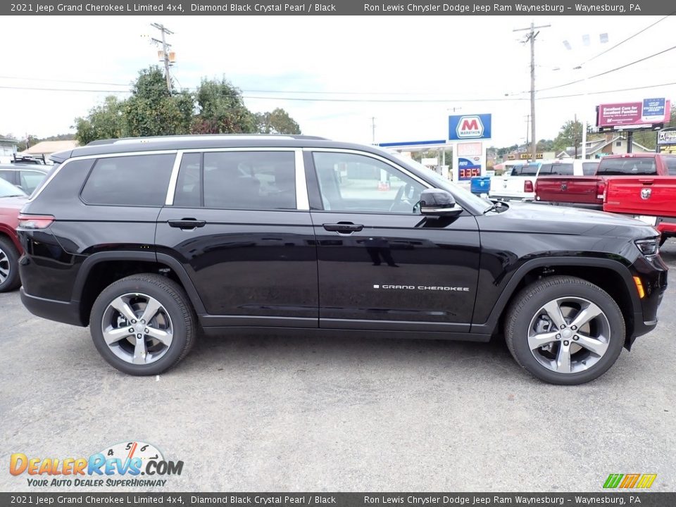2021 Jeep Grand Cherokee L Limited 4x4 Diamond Black Crystal Pearl / Black Photo #7