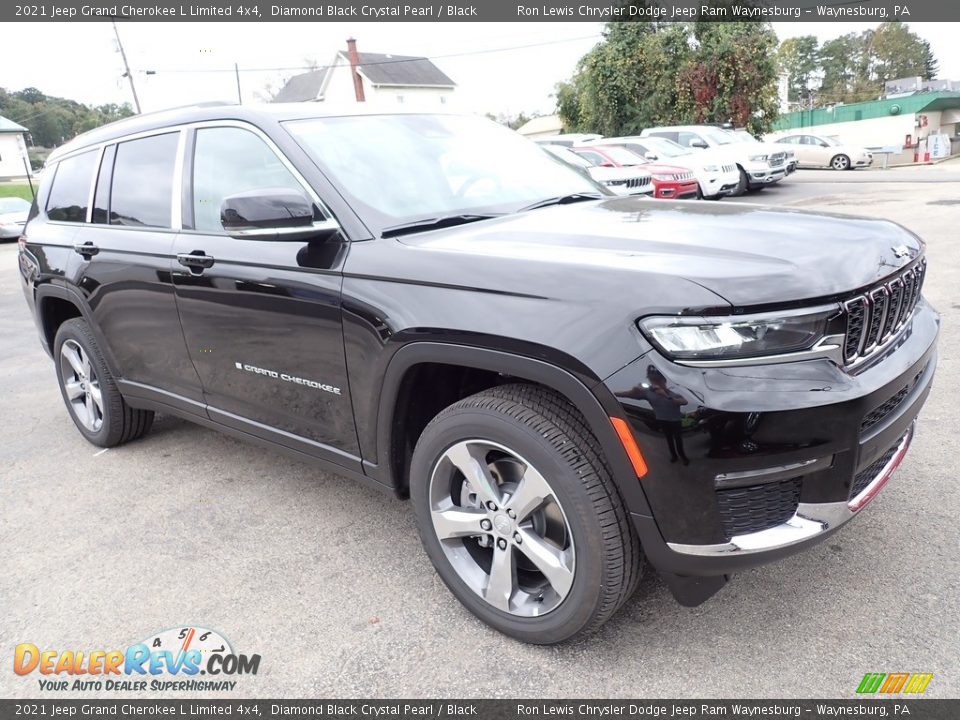 2021 Jeep Grand Cherokee L Limited 4x4 Diamond Black Crystal Pearl / Black Photo #8
