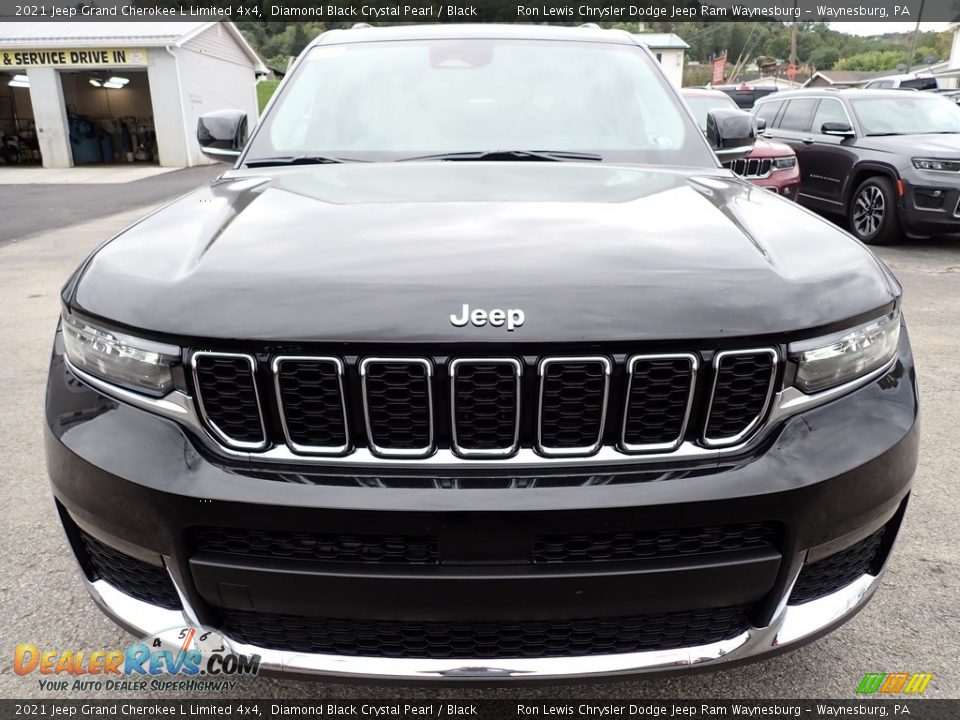 2021 Jeep Grand Cherokee L Limited 4x4 Diamond Black Crystal Pearl / Black Photo #9