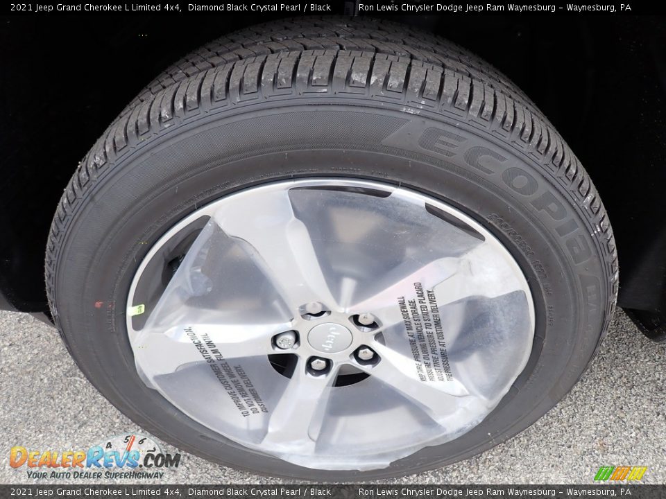 2021 Jeep Grand Cherokee L Limited 4x4 Diamond Black Crystal Pearl / Black Photo #10