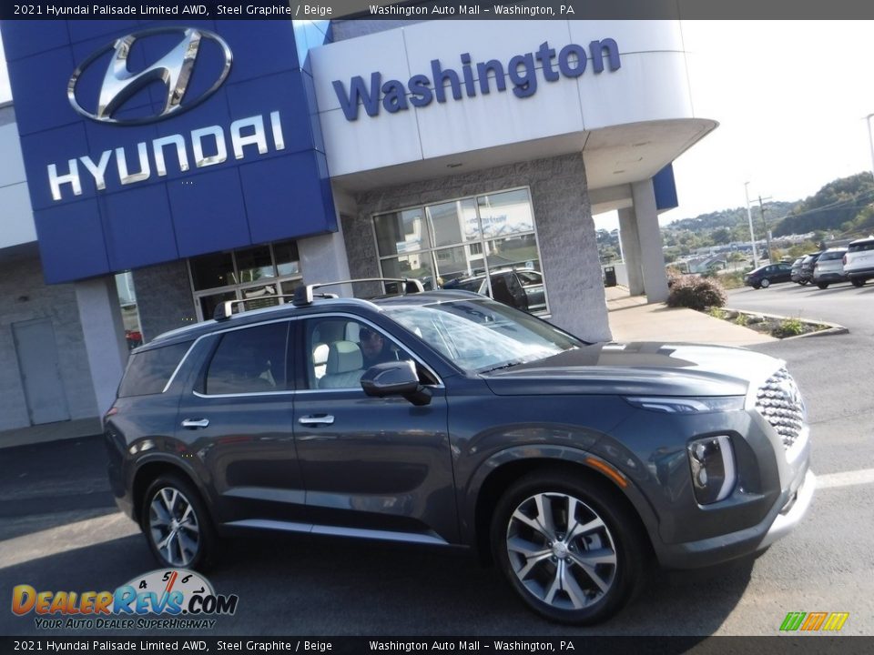 2021 Hyundai Palisade Limited AWD Steel Graphite / Beige Photo #2