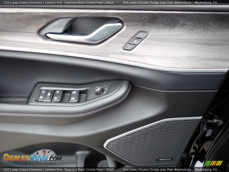 2021 Jeep Grand Cherokee L Limited 4x4 Diamond Black Crystal Pearl / Black Photo #14