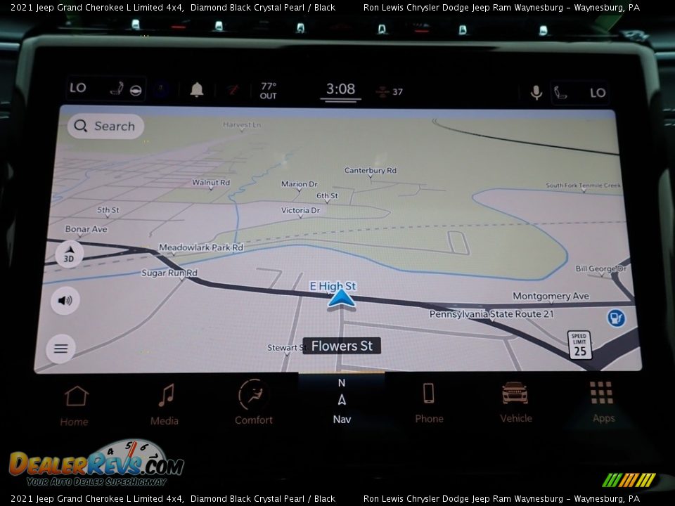 2021 Jeep Grand Cherokee L Limited 4x4 Diamond Black Crystal Pearl / Black Photo #18