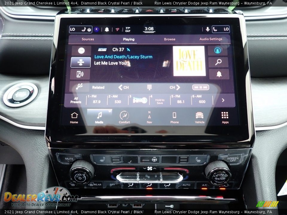 2021 Jeep Grand Cherokee L Limited 4x4 Diamond Black Crystal Pearl / Black Photo #20