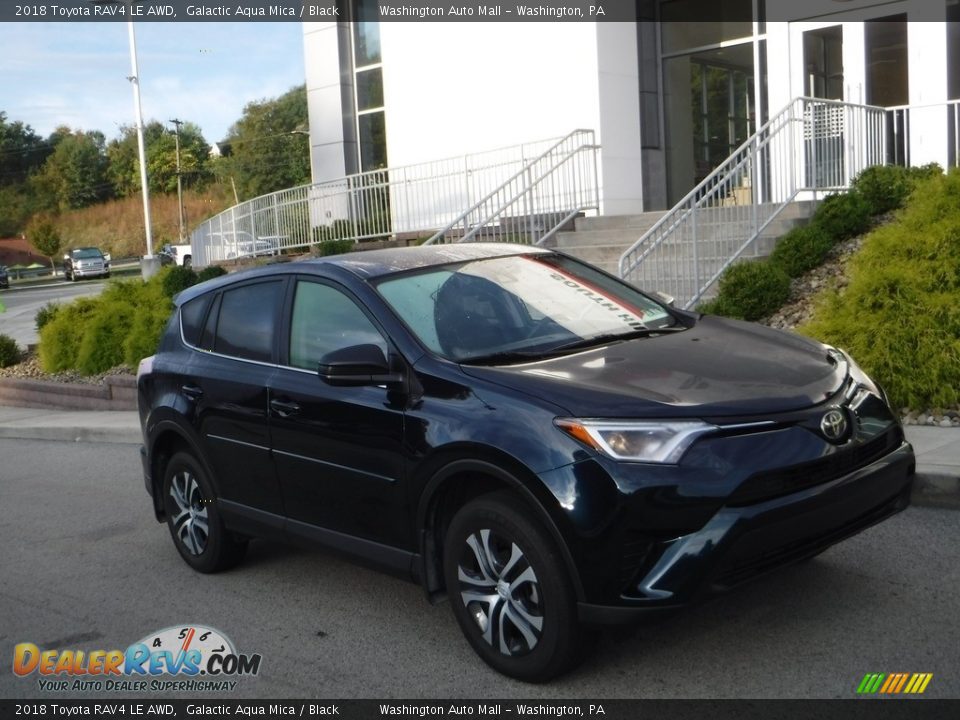 2018 Toyota RAV4 LE AWD Galactic Aqua Mica / Black Photo #1