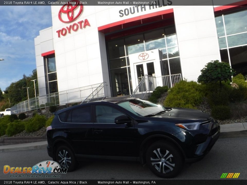 2018 Toyota RAV4 LE AWD Galactic Aqua Mica / Black Photo #2