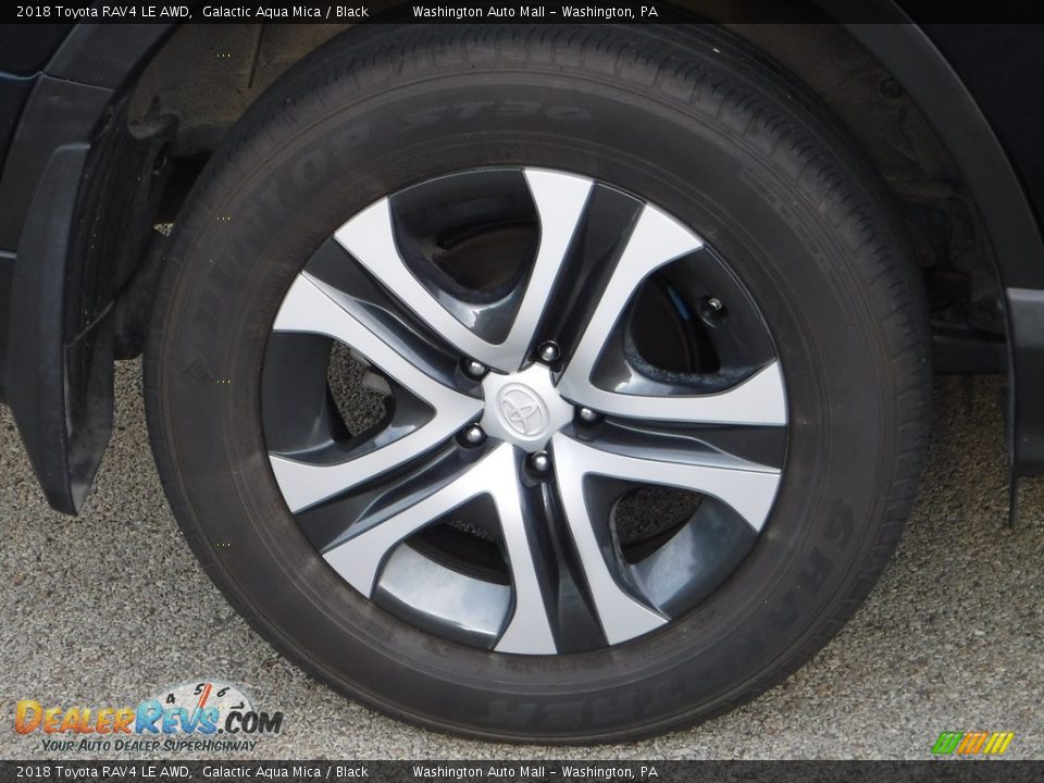 2018 Toyota RAV4 LE AWD Galactic Aqua Mica / Black Photo #10