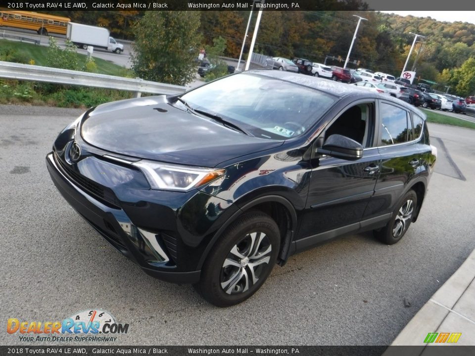 2018 Toyota RAV4 LE AWD Galactic Aqua Mica / Black Photo #12
