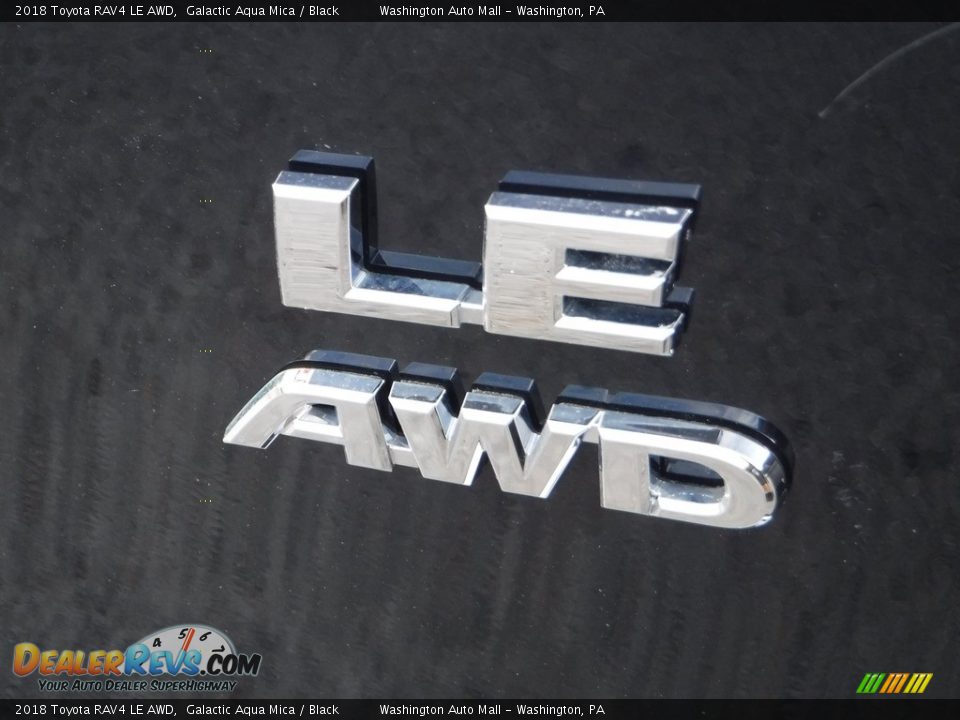 2018 Toyota RAV4 LE AWD Galactic Aqua Mica / Black Photo #16