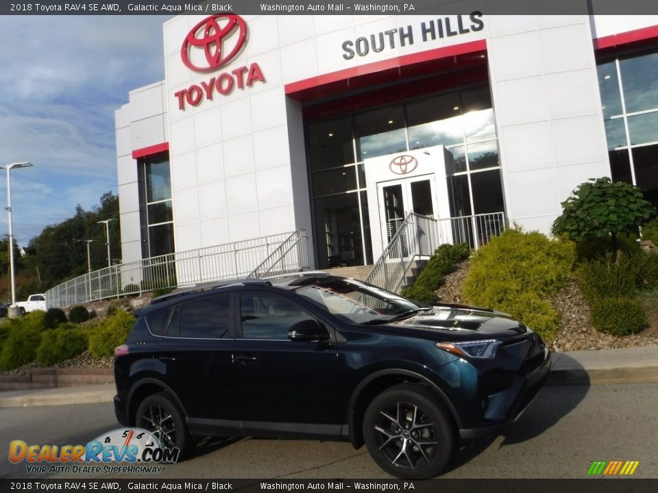 2018 Toyota RAV4 SE AWD Galactic Aqua Mica / Black Photo #2