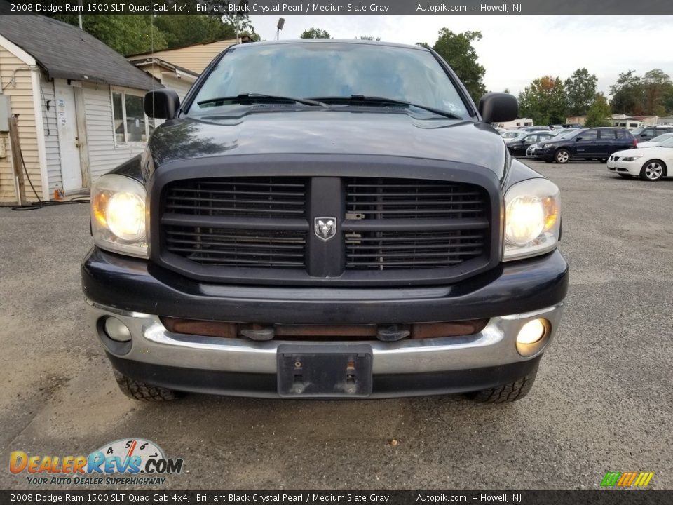 2008 Dodge Ram 1500 SLT Quad Cab 4x4 Brilliant Black Crystal Pearl / Medium Slate Gray Photo #9