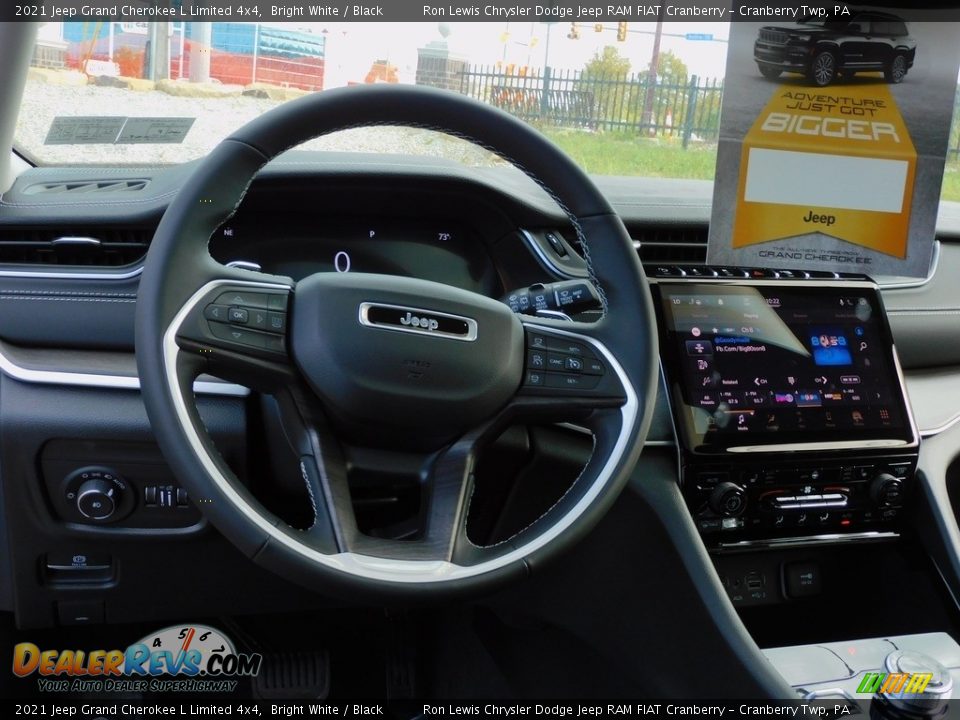 2021 Jeep Grand Cherokee L Limited 4x4 Bright White / Black Photo #14