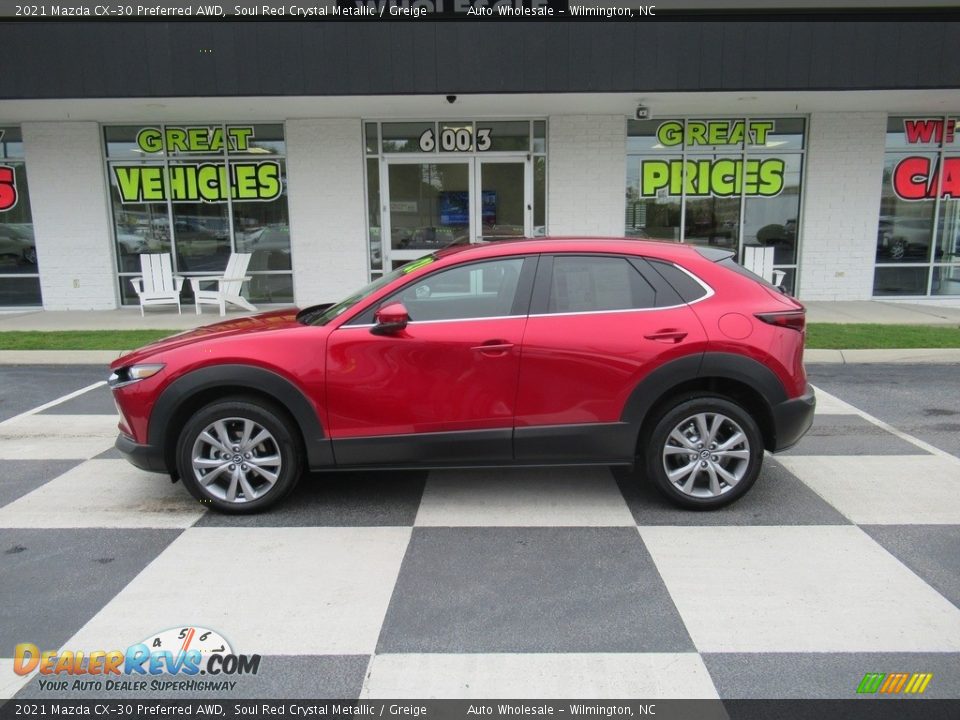 2021 Mazda CX-30 Preferred AWD Soul Red Crystal Metallic / Greige Photo #1
