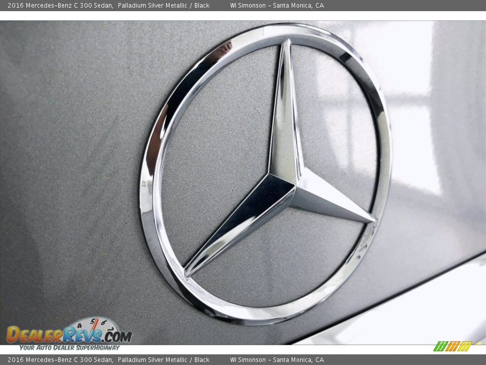 2016 Mercedes-Benz C 300 Sedan Palladium Silver Metallic / Black Photo #7
