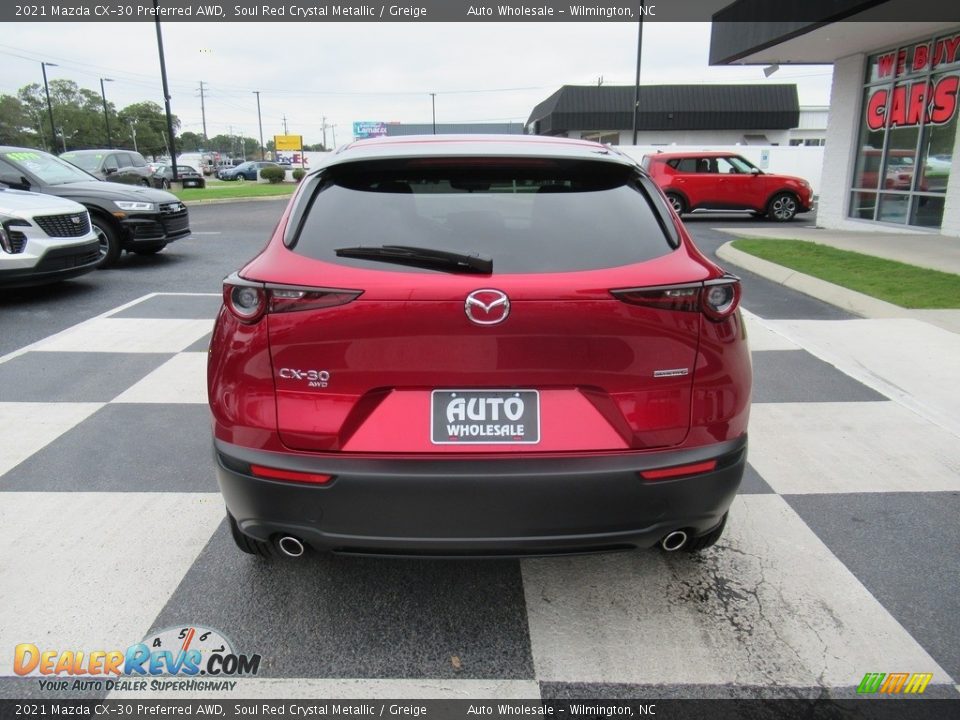 2021 Mazda CX-30 Preferred AWD Soul Red Crystal Metallic / Greige Photo #4