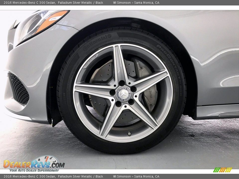 2016 Mercedes-Benz C 300 Sedan Palladium Silver Metallic / Black Photo #8
