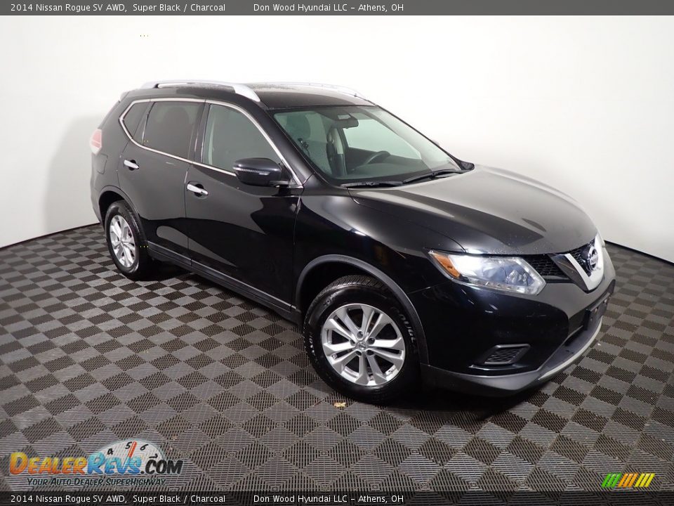 2014 Nissan Rogue SV AWD Super Black / Charcoal Photo #3