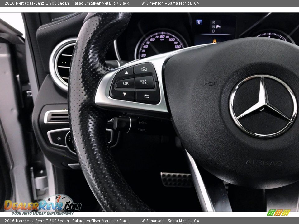 2016 Mercedes-Benz C 300 Sedan Palladium Silver Metallic / Black Photo #18