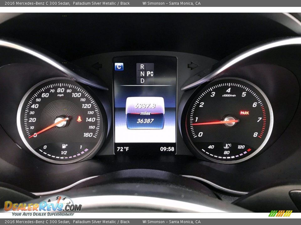 2016 Mercedes-Benz C 300 Sedan Palladium Silver Metallic / Black Photo #20