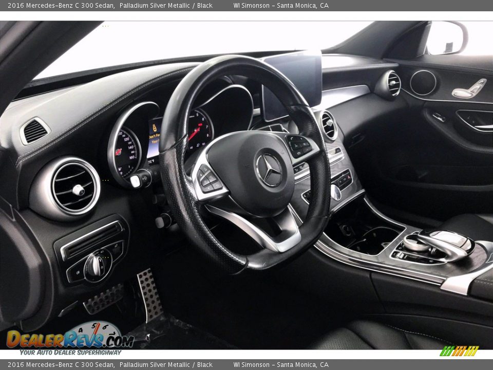 2016 Mercedes-Benz C 300 Sedan Palladium Silver Metallic / Black Photo #22