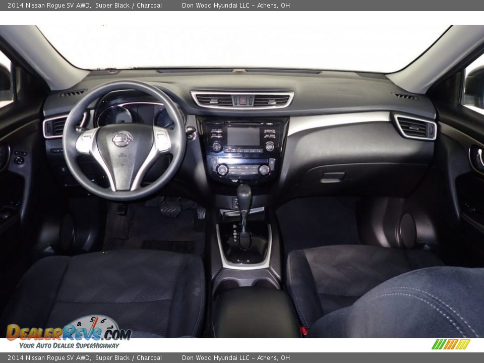 2014 Nissan Rogue SV AWD Super Black / Charcoal Photo #24