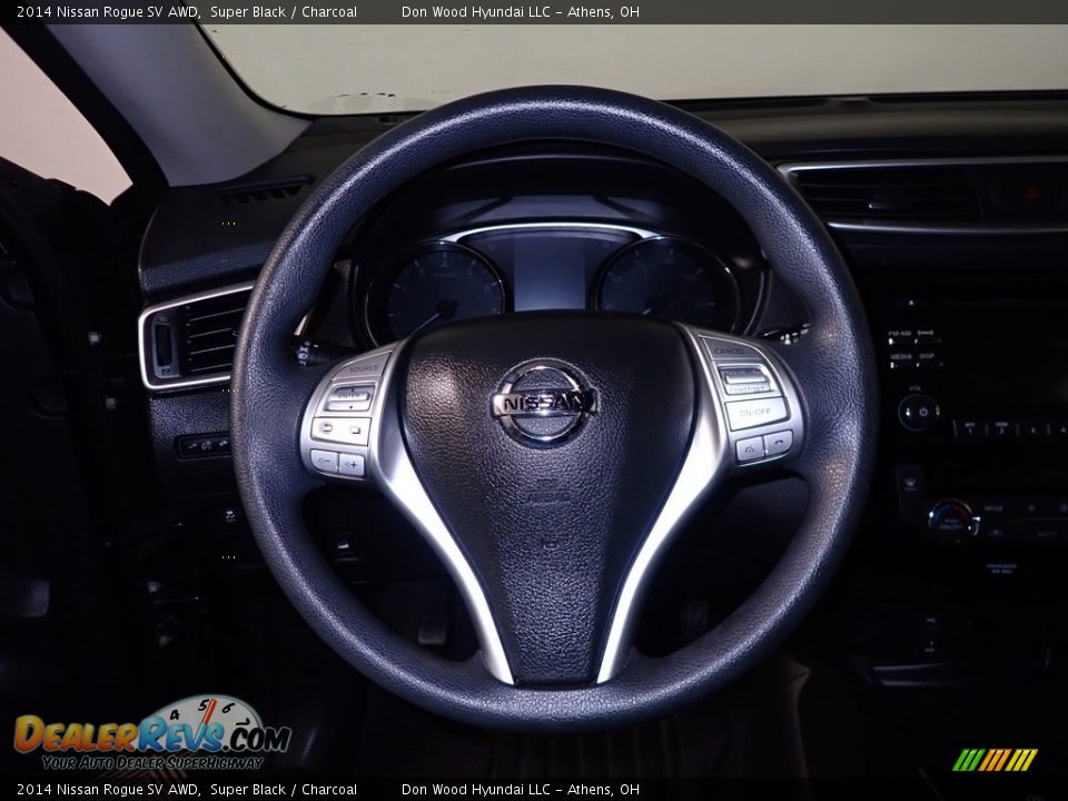 2014 Nissan Rogue SV AWD Super Black / Charcoal Photo #27