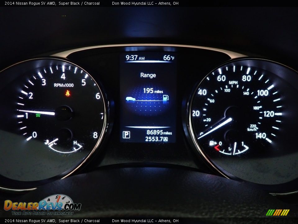 2014 Nissan Rogue SV AWD Super Black / Charcoal Photo #28