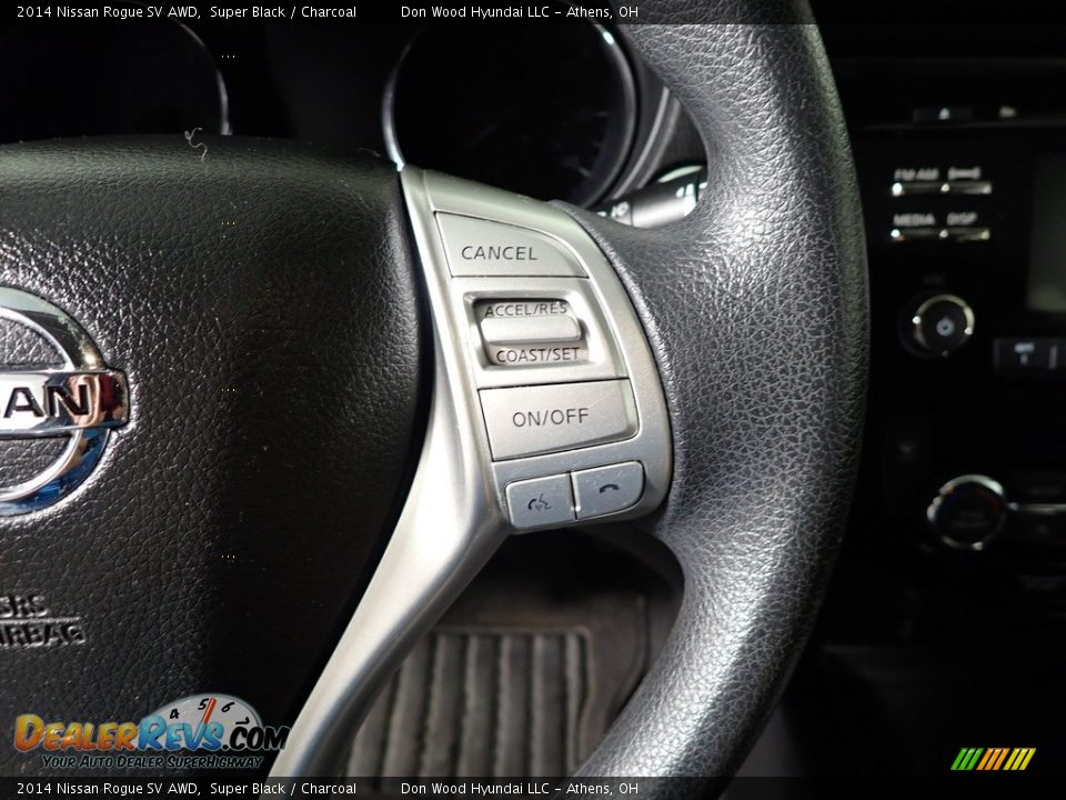 2014 Nissan Rogue SV AWD Super Black / Charcoal Photo #30