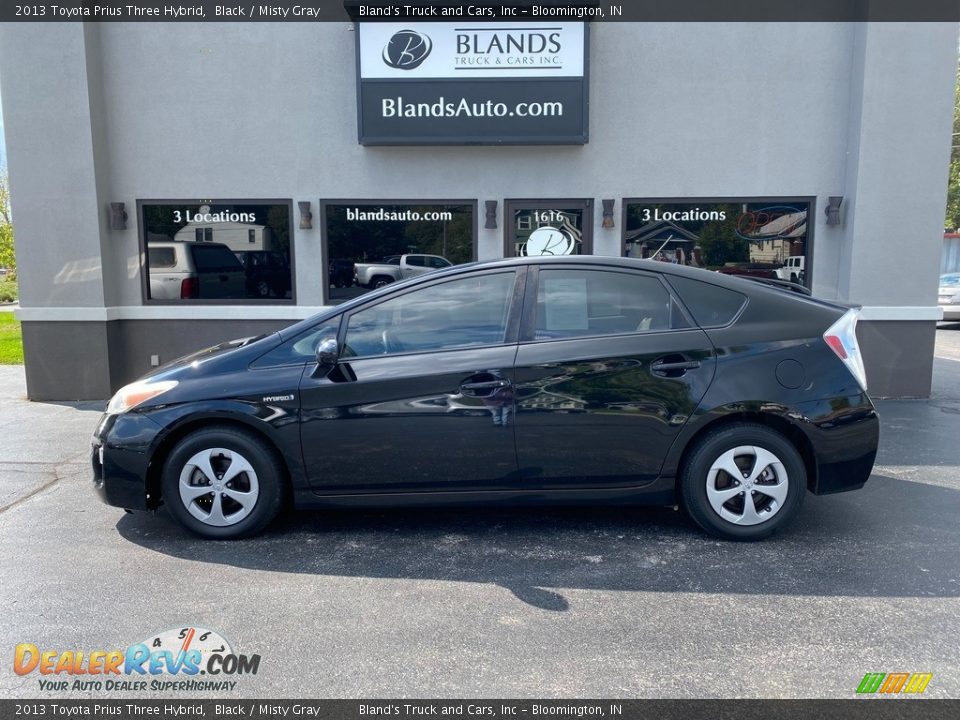 2013 Toyota Prius Three Hybrid Black / Misty Gray Photo #1