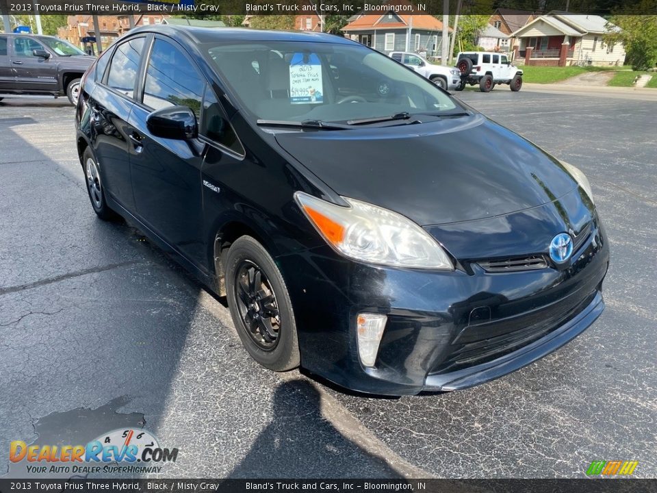 2013 Toyota Prius Three Hybrid Black / Misty Gray Photo #4