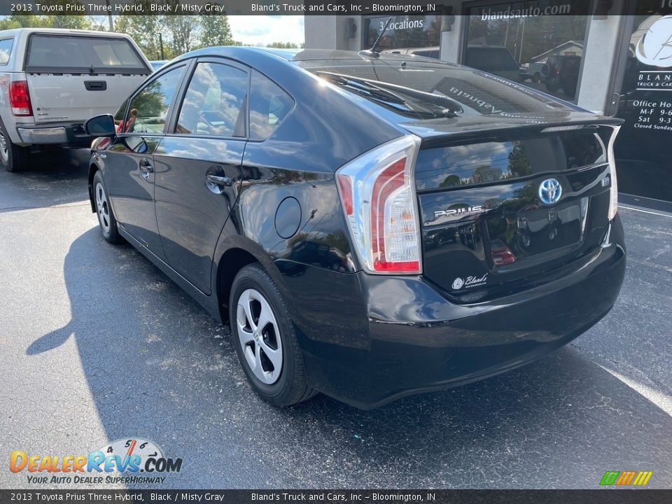 2013 Toyota Prius Three Hybrid Black / Misty Gray Photo #7